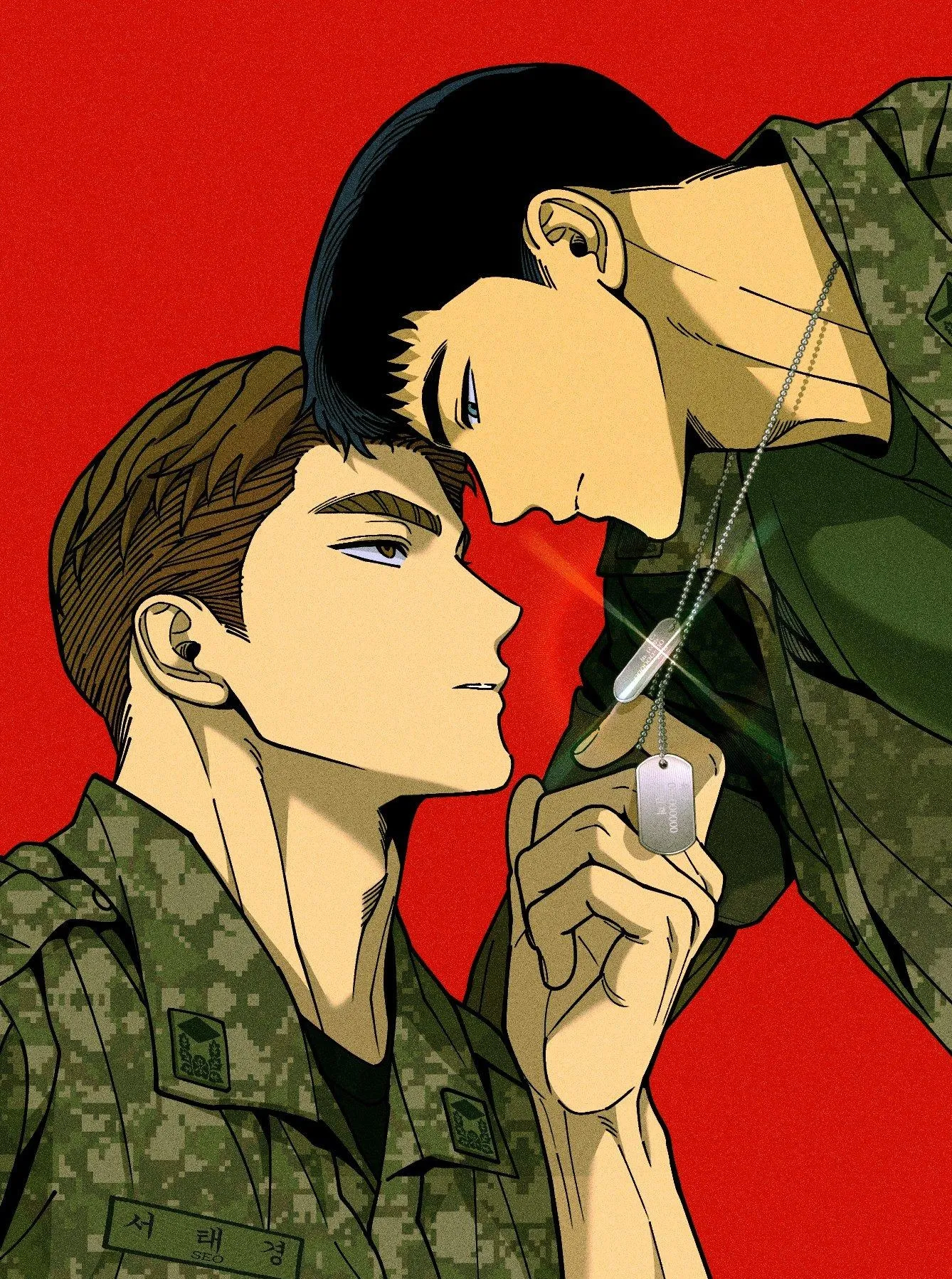 下士大人,能帮我捡一下肥皂吗?漫画